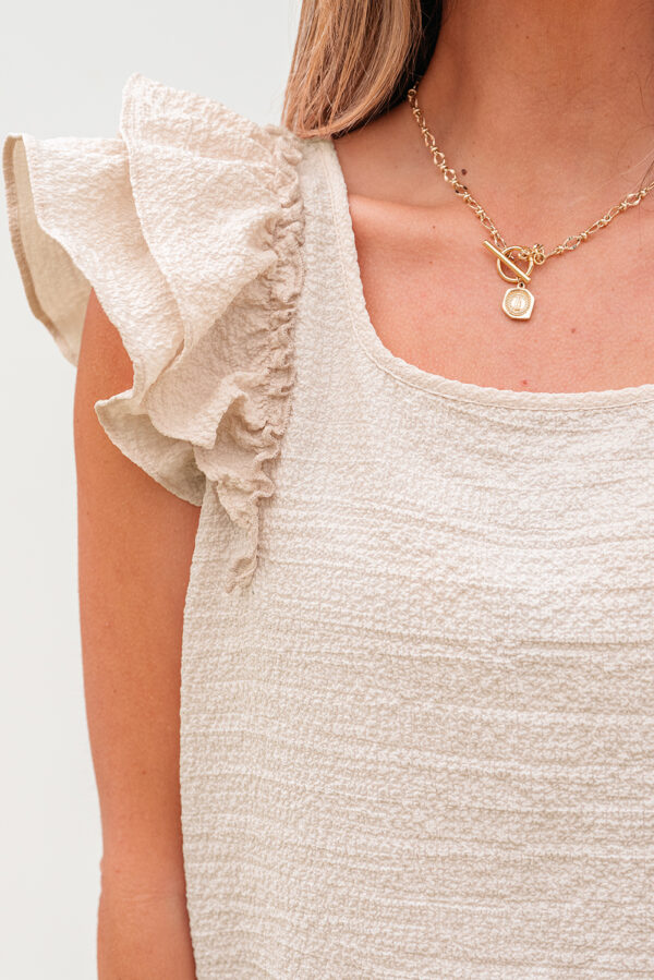 Gossamer Pink Textured Bow Knot Frilled Butterfly Sleeve Blouse - Image 9