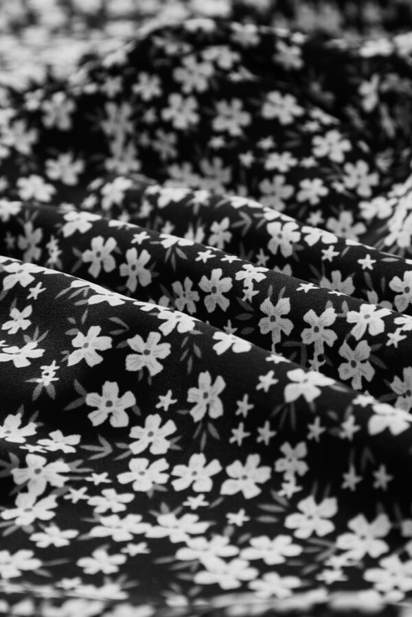 Black Thin Straps Smocked Bodice Wide Leg Floral Jumpsuit - Image 9